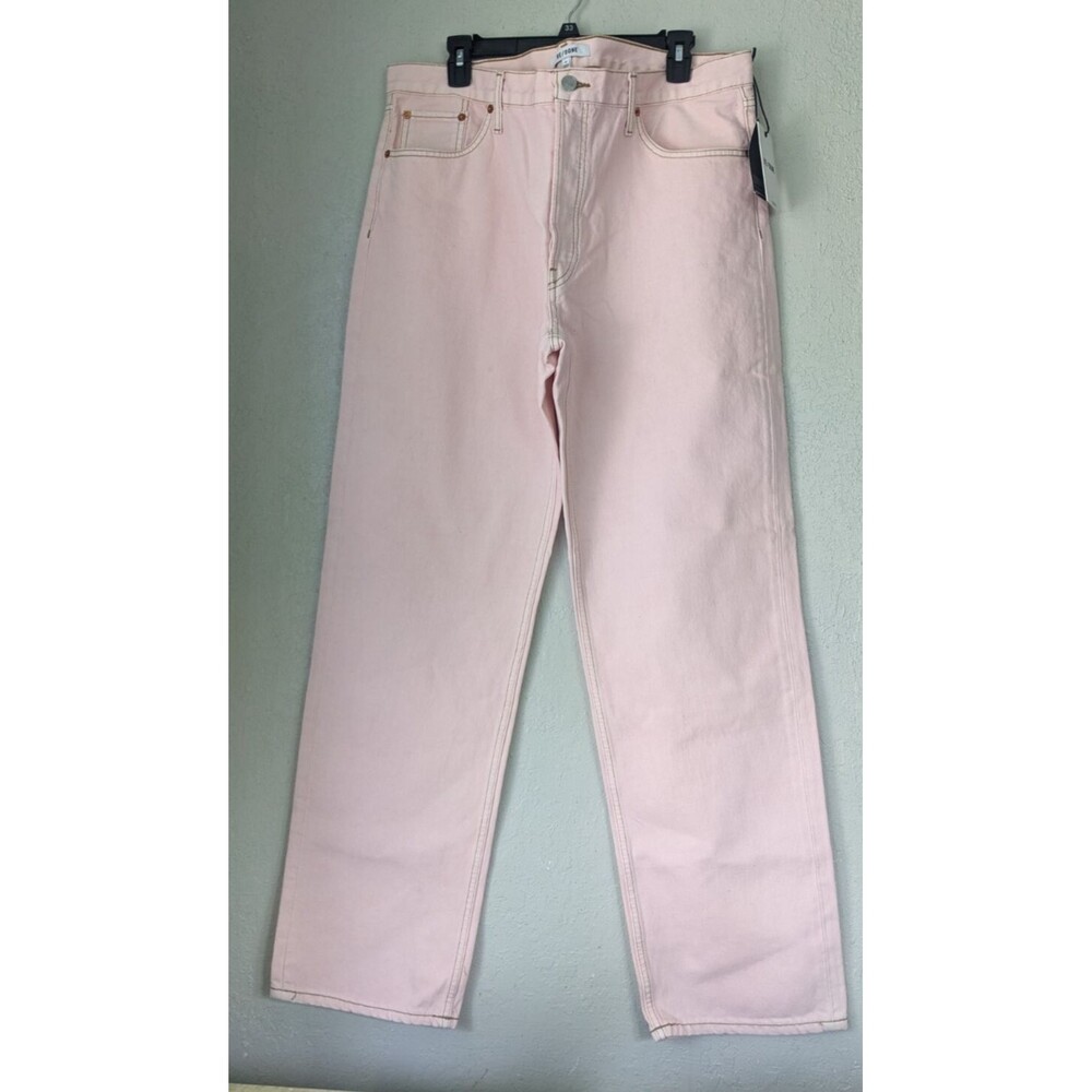 RE/DONE Redone jeans washed pink loose long size 31 NWT high rise FLAW